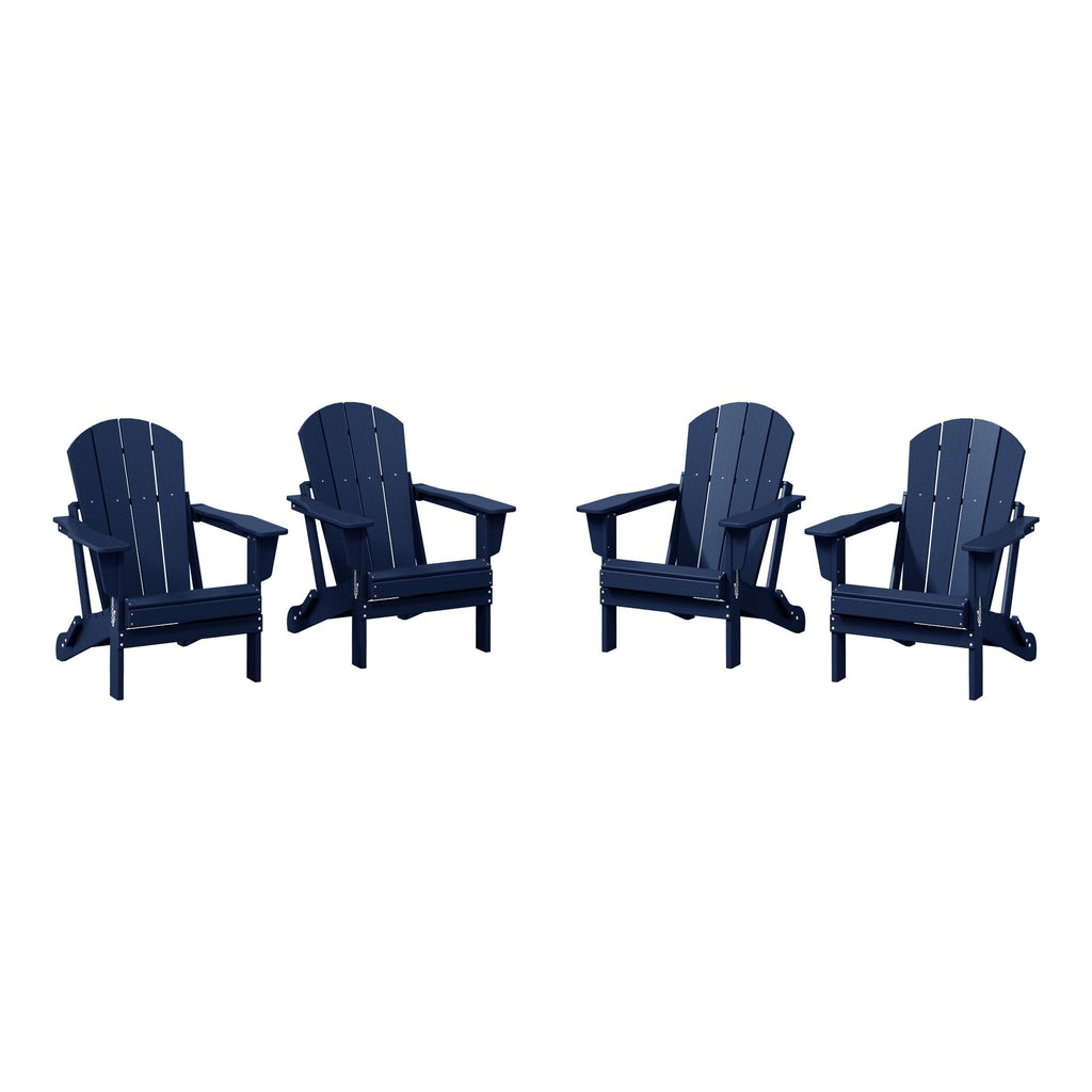 Chaises pliantes Adirondack Polytrends Laguna résistantes aux intempéries (lot de 4)