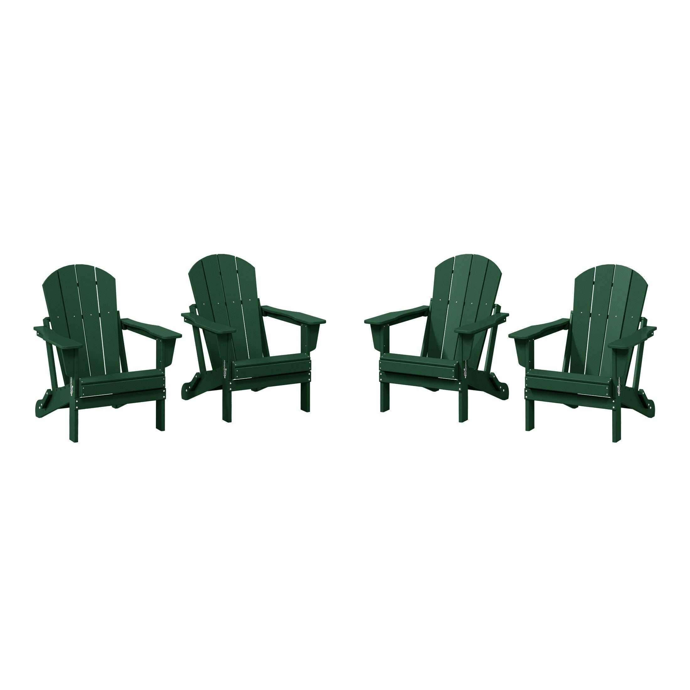 Chaises pliantes Adirondack Polytrends Laguna résistantes aux intempéries (lot de 4)