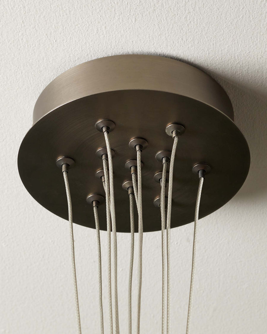 Suspension bulle lumineuse LED en verre moka Riley