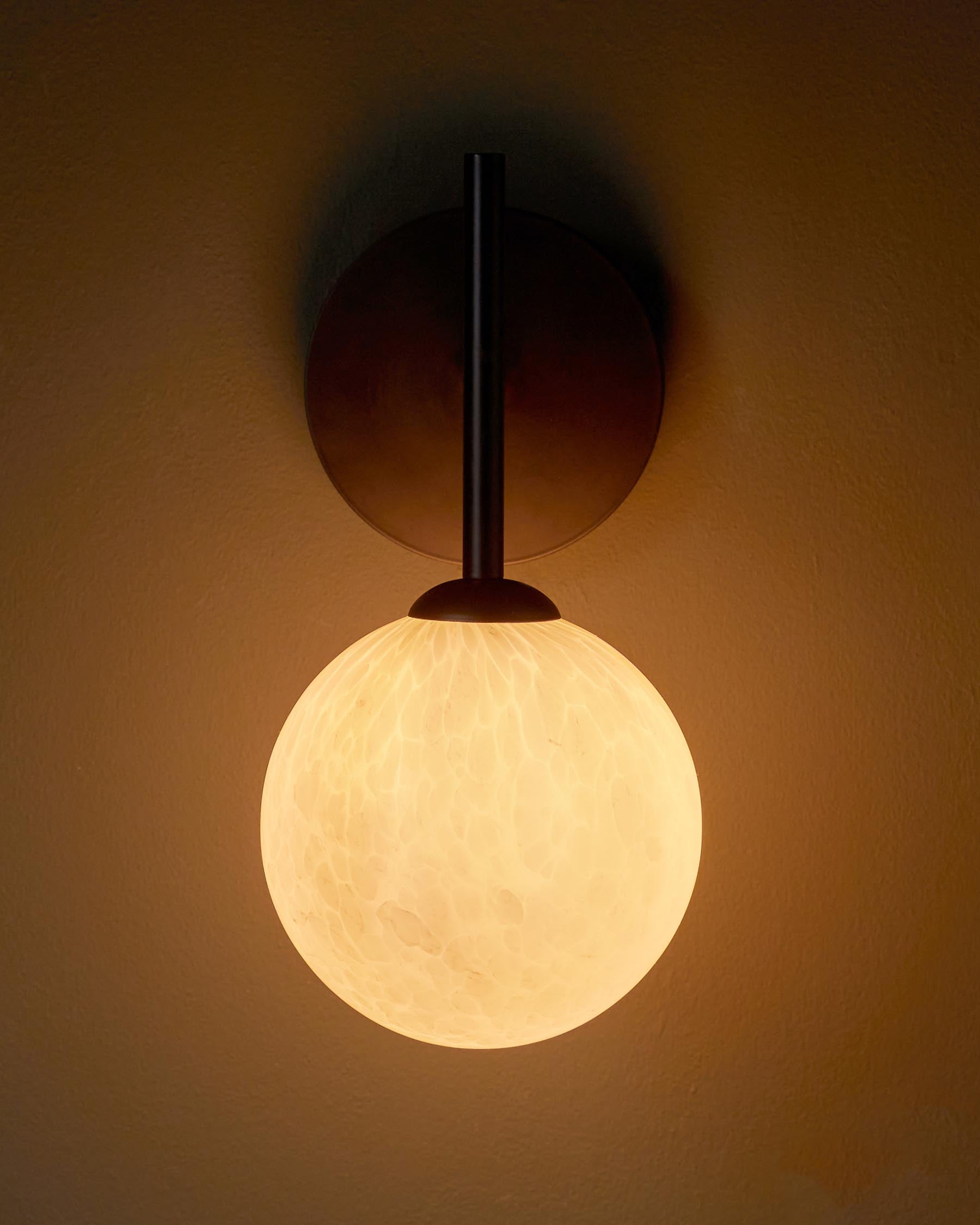 Applique murale en verre effet marbre Riley