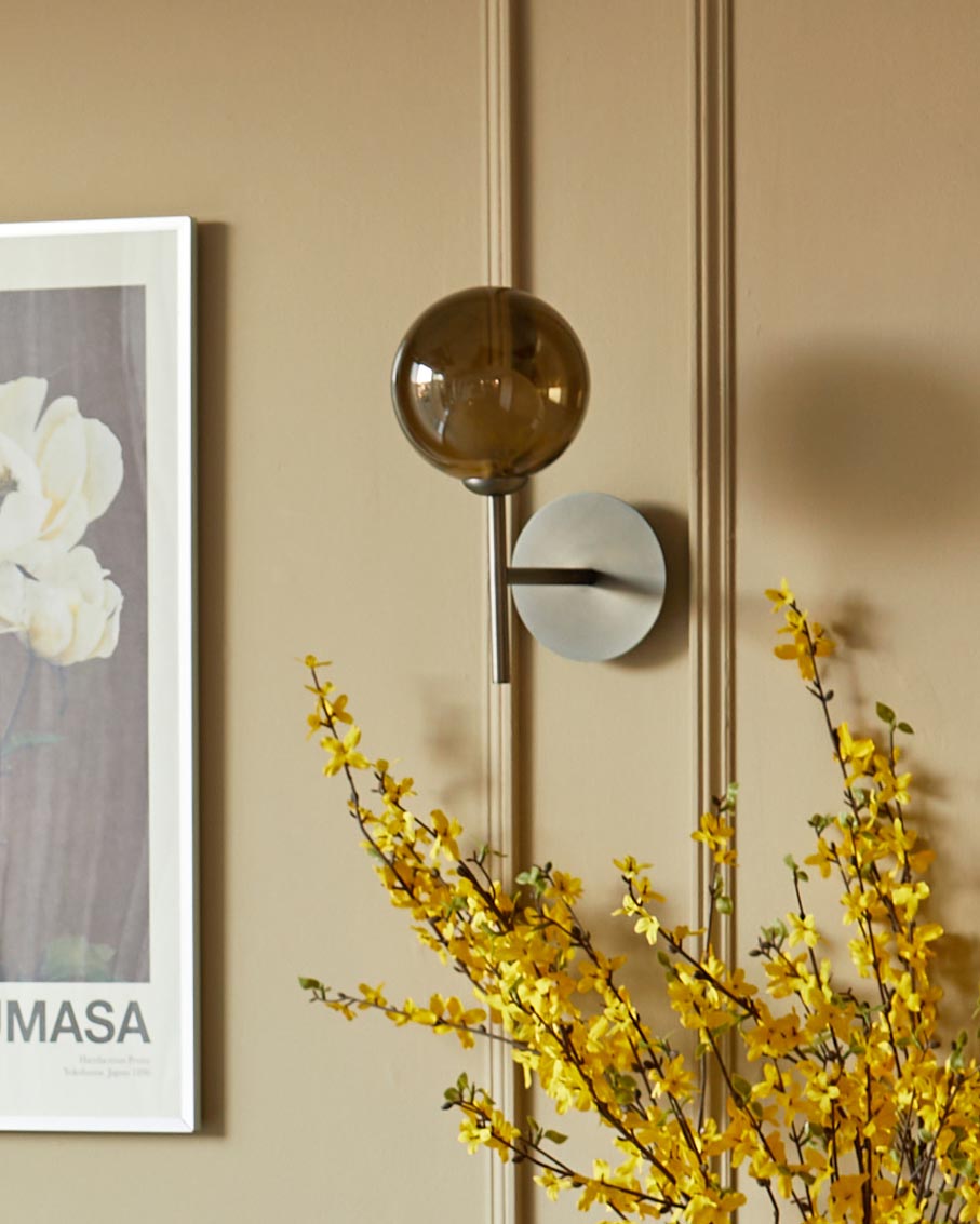 Applique murale en verre moka Riley