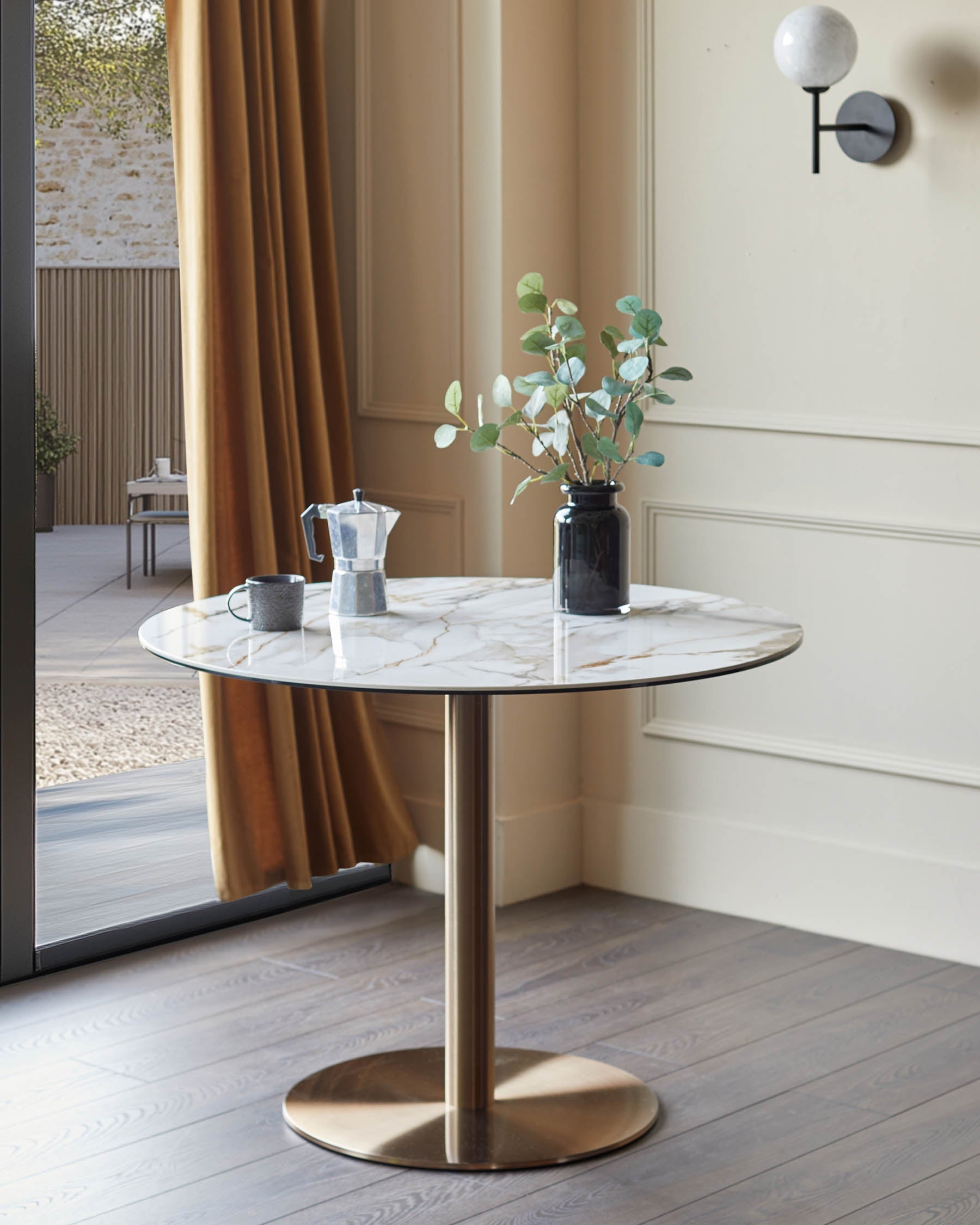 Table à manger Romeo en céramique naturelle 4 places