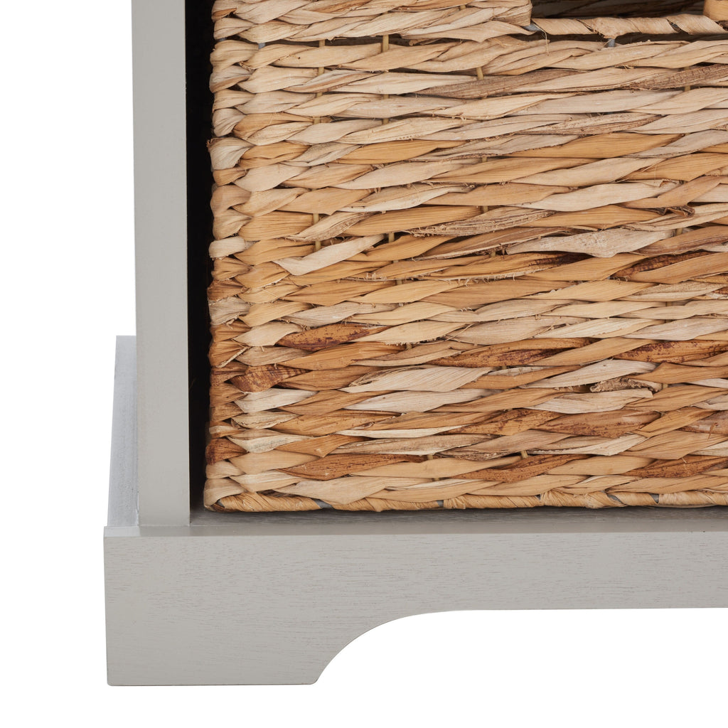 Banc de rangement tressé marron Euphemia de SAFAVIEH - 33,5 x 16,1 x 19,9 - 34 L x 16 P x 20 H