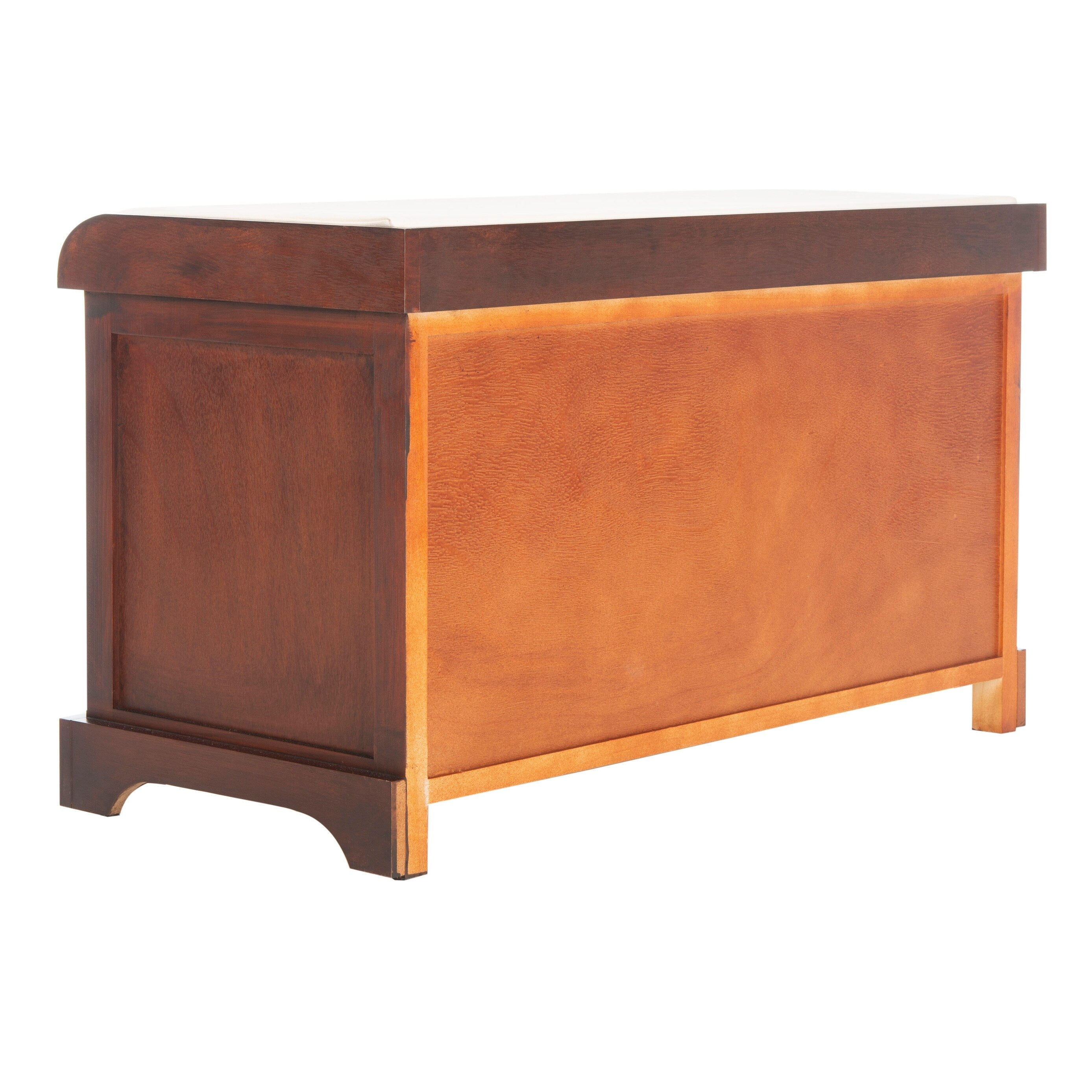 Banc de rangement tressé marron Euphemia de SAFAVIEH - 33,5 x 16,1 x 19,9 - 34 L x 16 P x 20 H