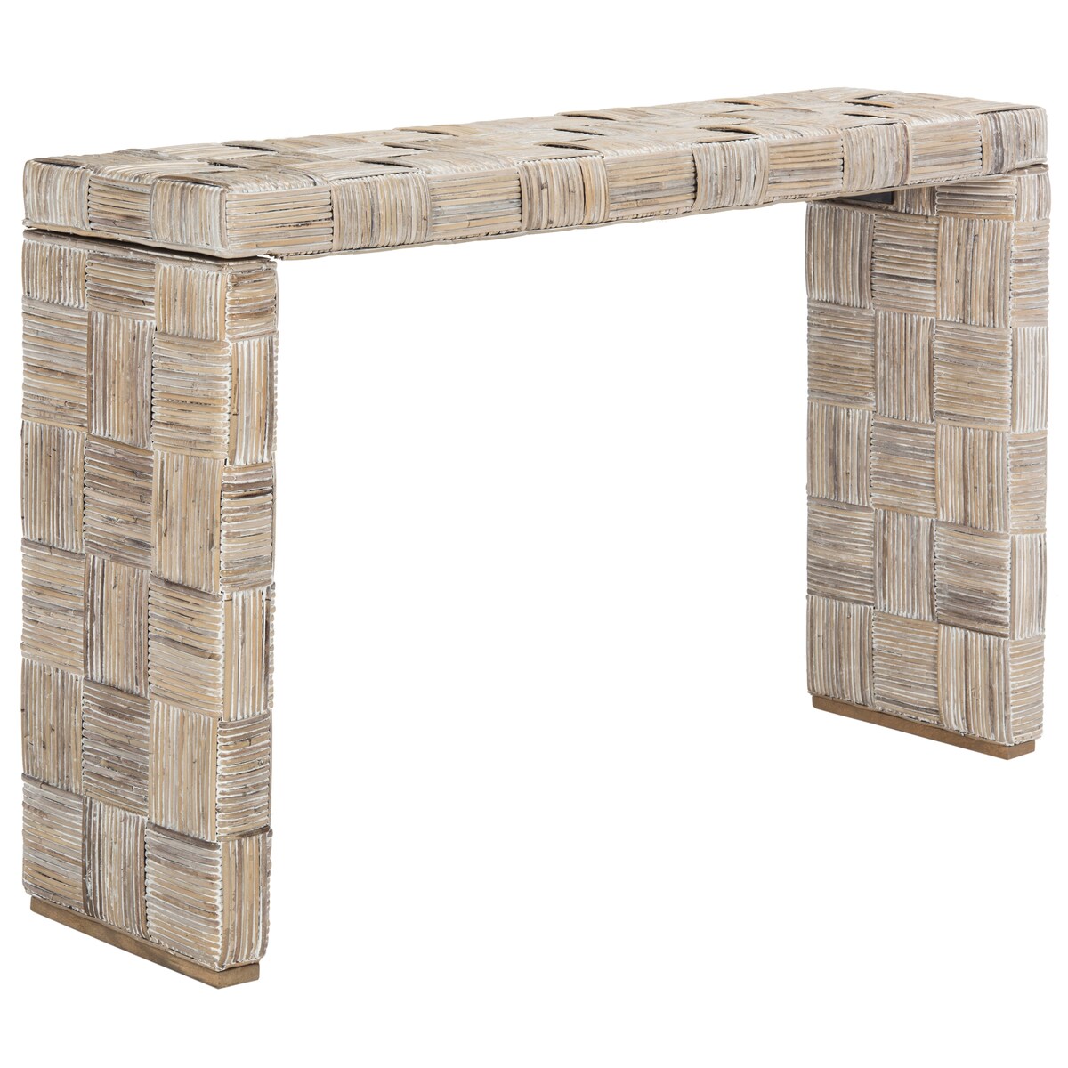 Console en rotin Mindel SAFAVIEH - 51 L x 14 P x 32 H