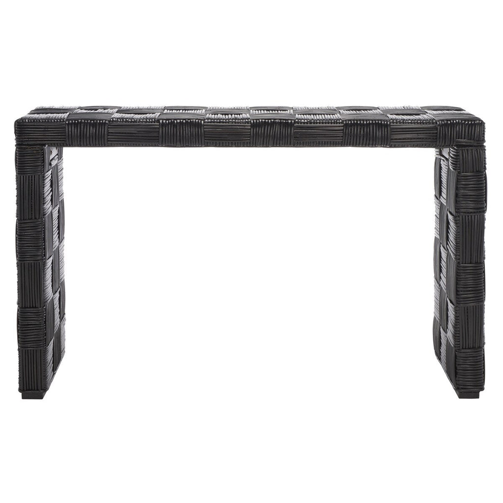 Console en rotin Mindel SAFAVIEH - 51 L x 14 P x 32 H