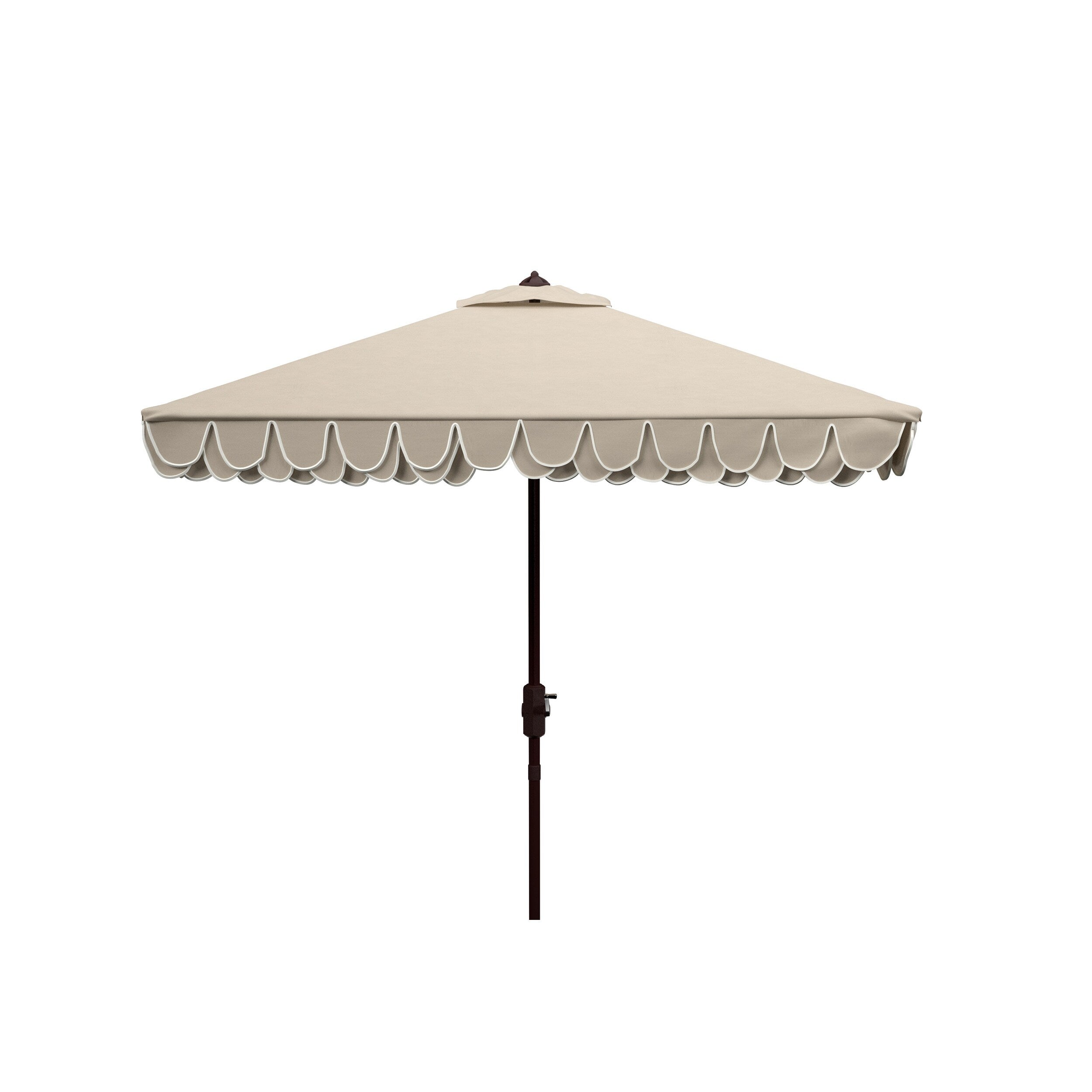 Parasol carré d'extérieur SAFAVIEH Naima Valance de 7,5 pieds