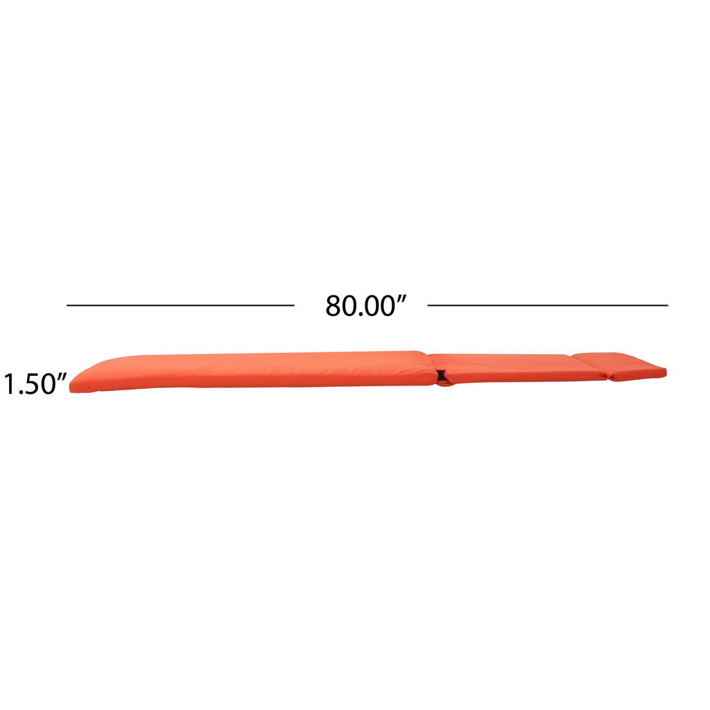 Ensemble de coussins d'extérieur Salem pour chaise longue - Coussins uniquement (lot de 2) par Christopher Knight Home - 79,25 L x 27,50 l x 1,50 H