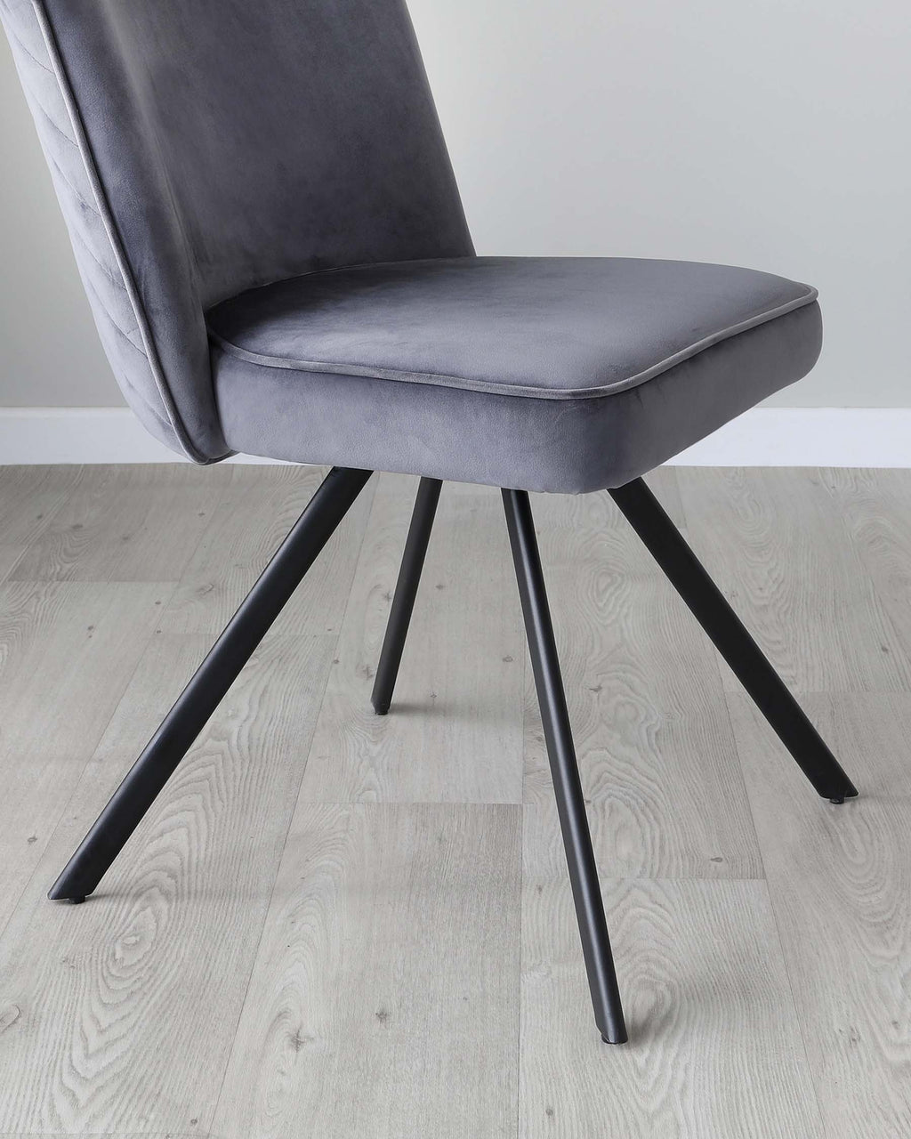 Fauteuil pivotant Serena en velours gris foncé