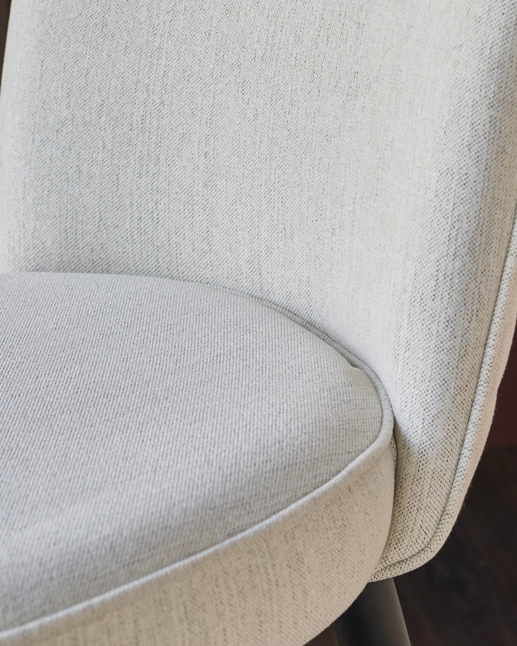 Tabouret de bar Serena en tissu bicolore ivoire