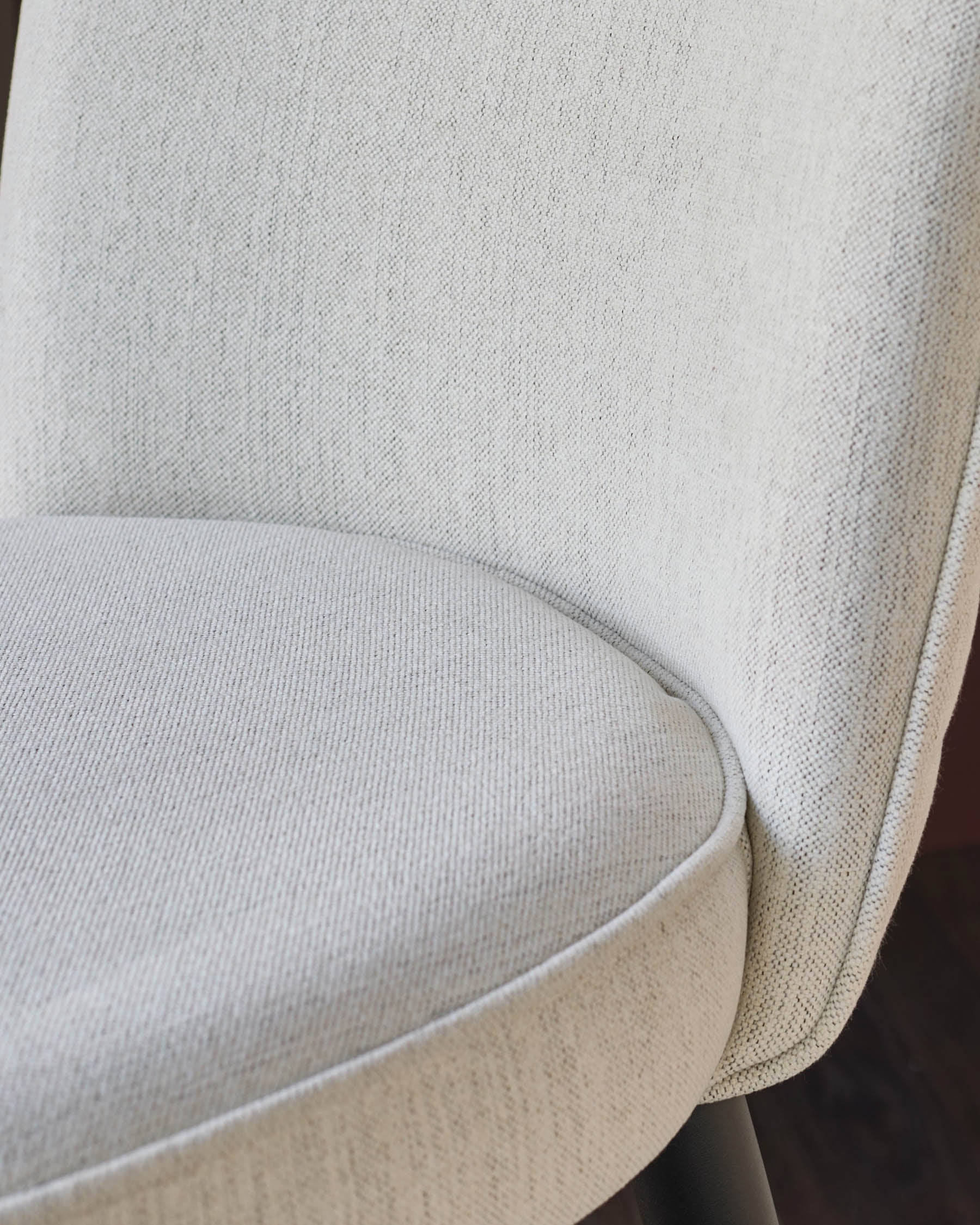 Tabouret de bar Serena en tissu bicolore ivoire