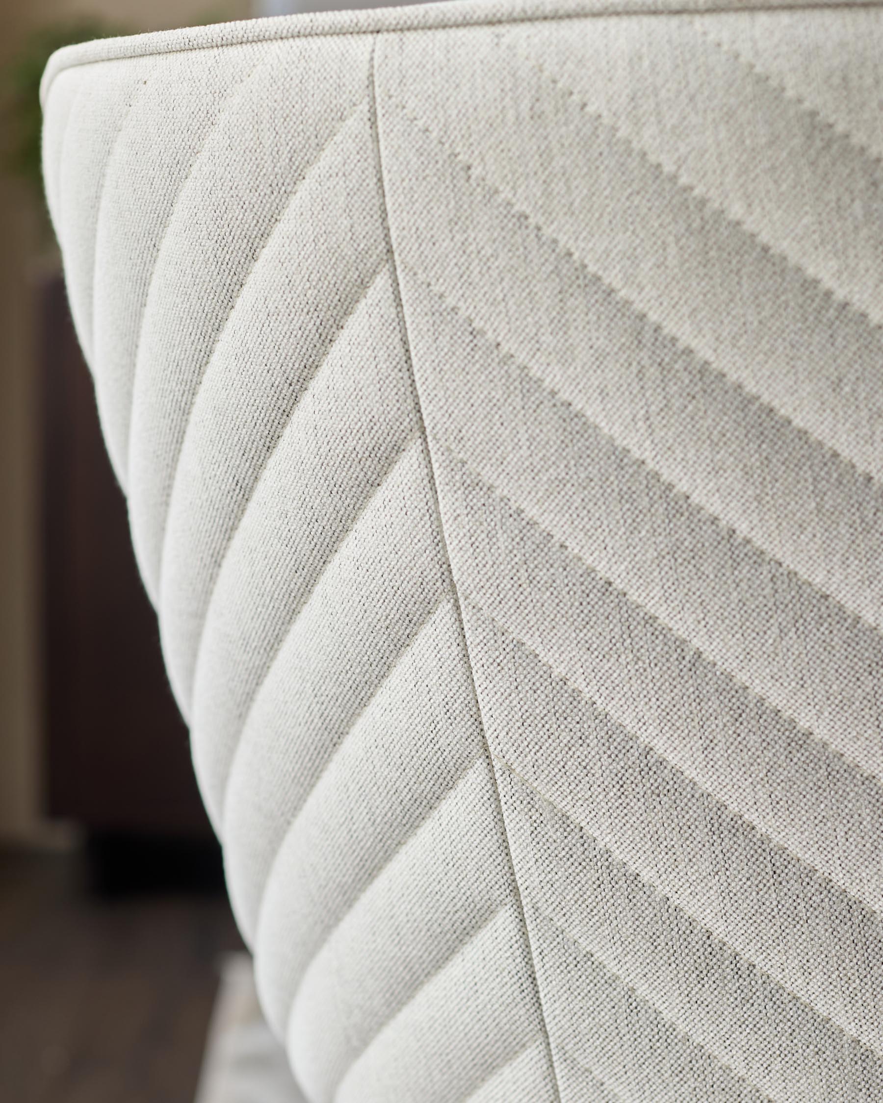 Chaise de salle à manger Serena en tissu bicolore ivoire