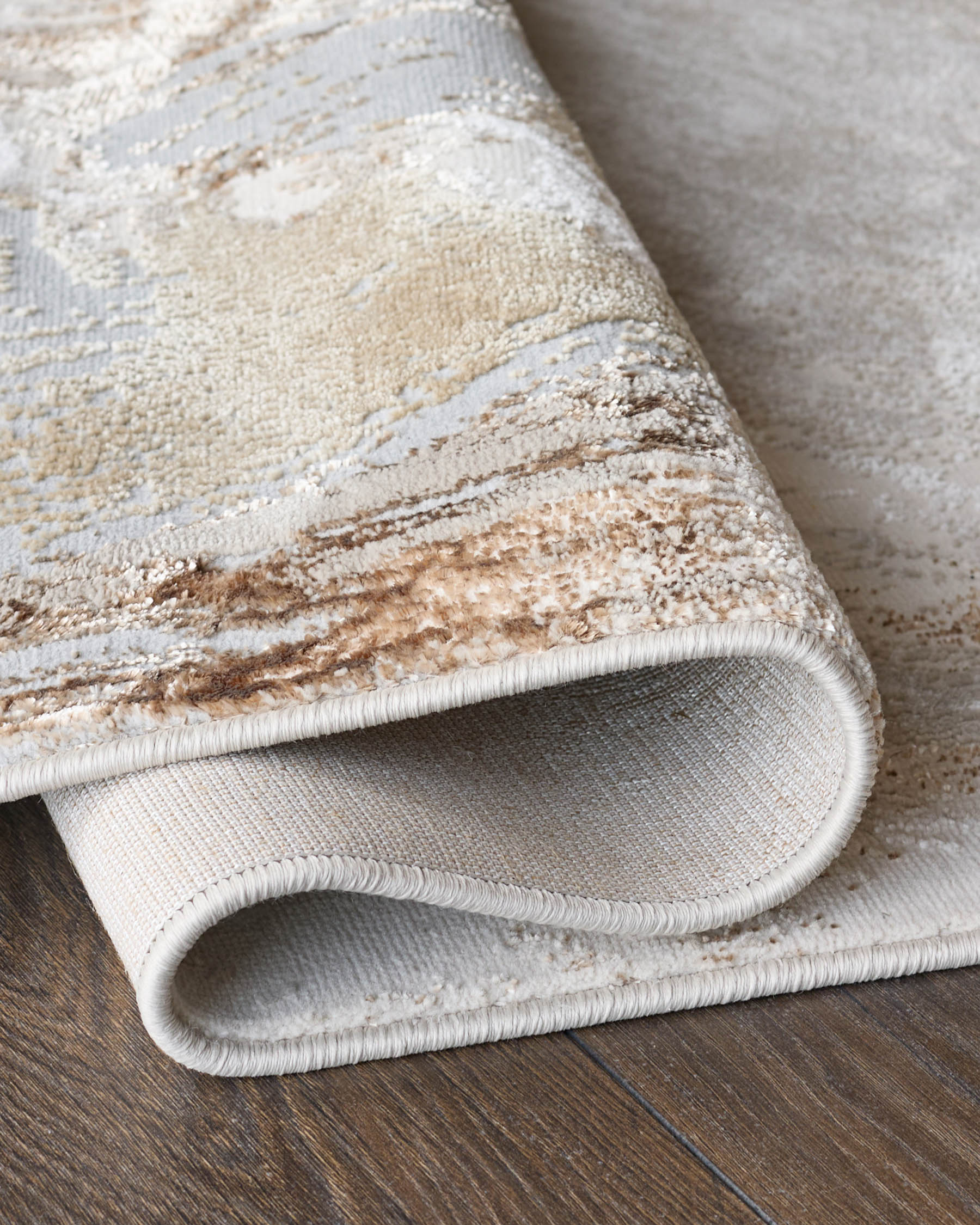 Petit tapis texturé naturel Sienna