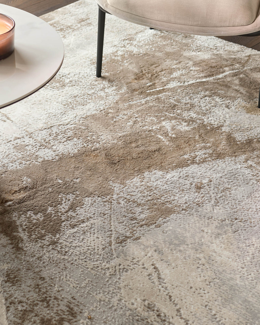 Petit tapis texturé naturel Sienna