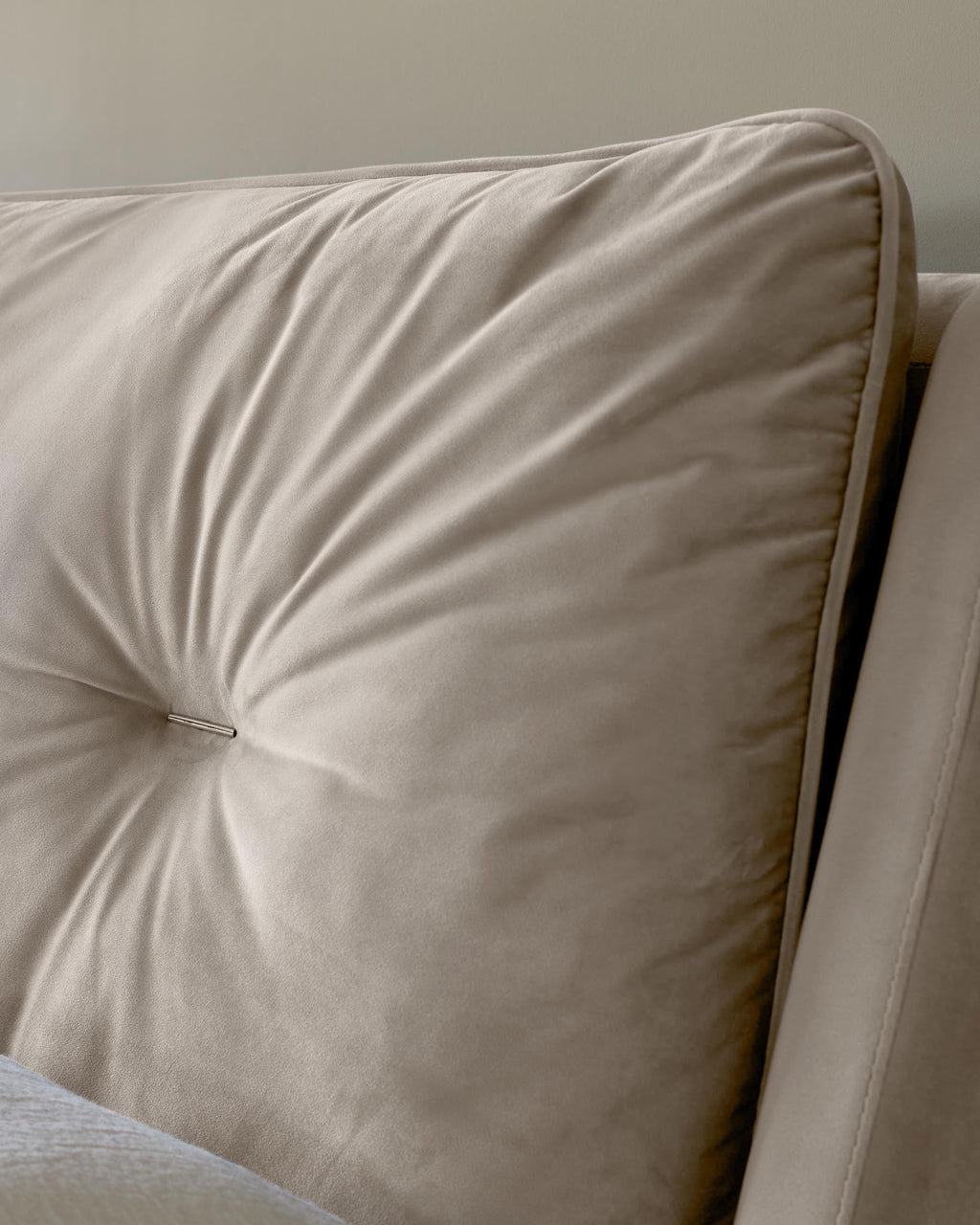 Lit coffre double Siesta en velours champagne