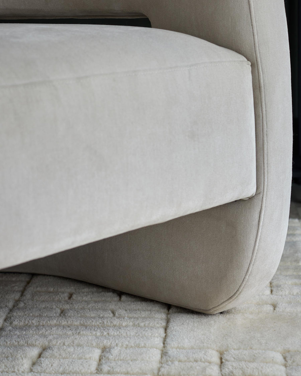 Fauteuil d'appoint Silas en tissu gris naturel