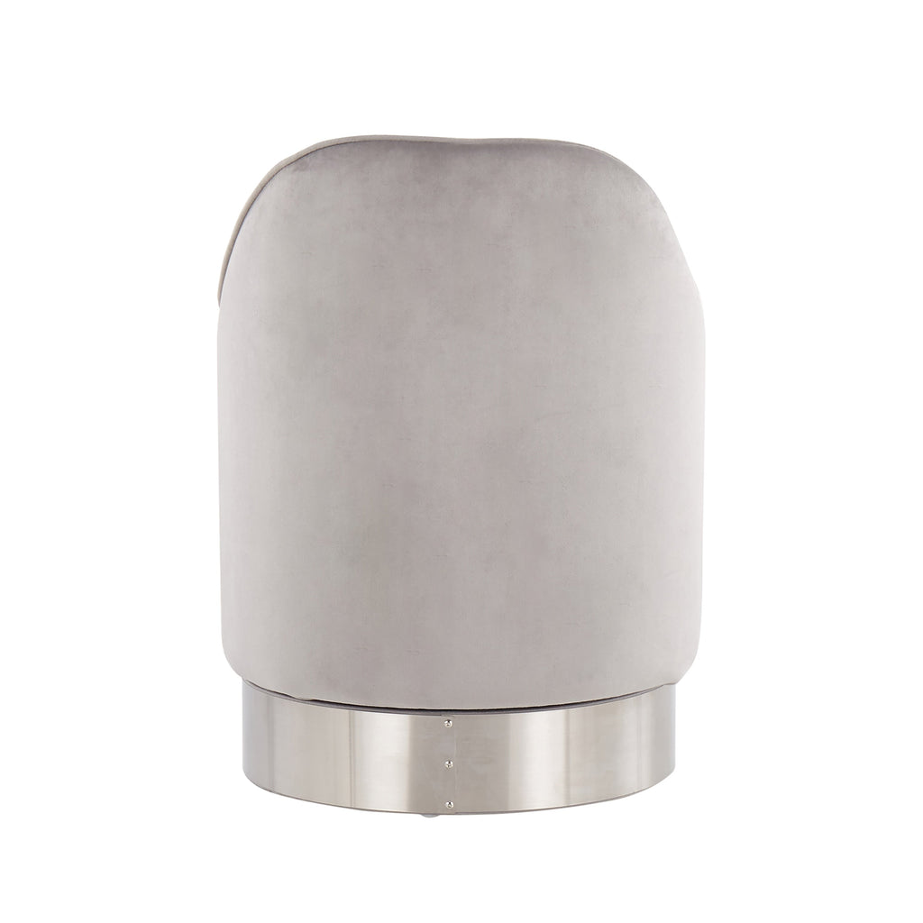Tabouret de coiffeuse pivotant en velours Silver Orchid Corday