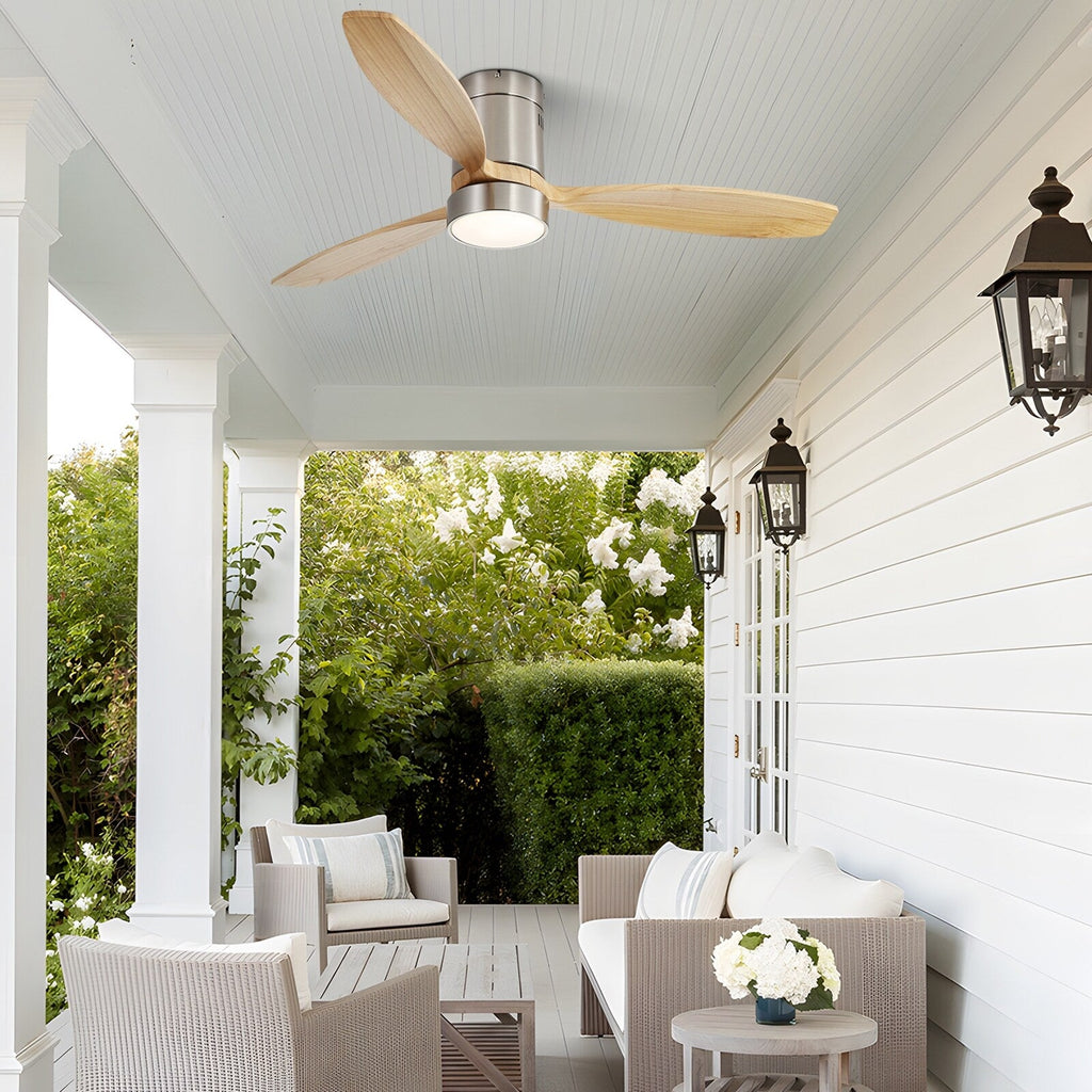 Ventilateur de plafond encastré Sofucor 52 pouces avec télécommande, moteur réversible et éclairage intégré en option