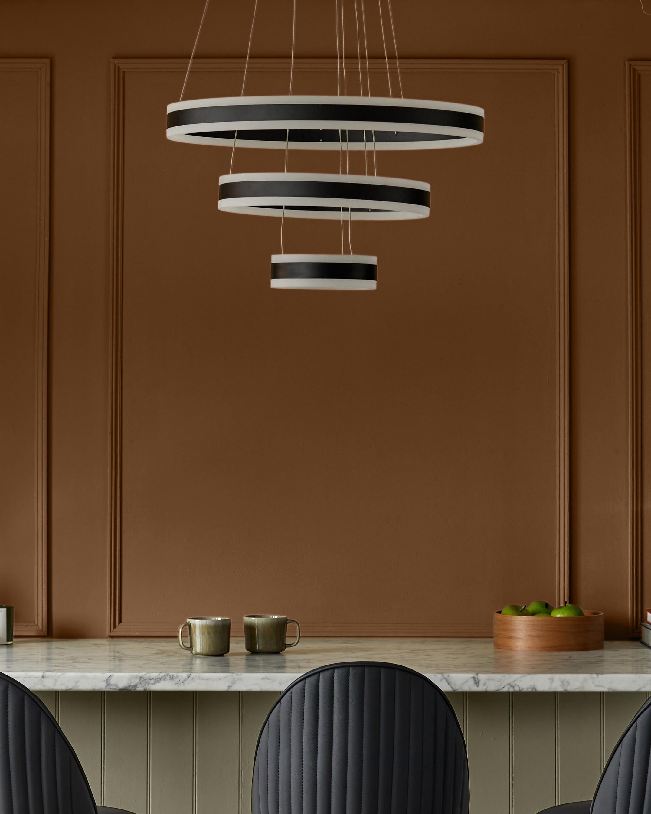 Suspension réglable Solana en métal noir