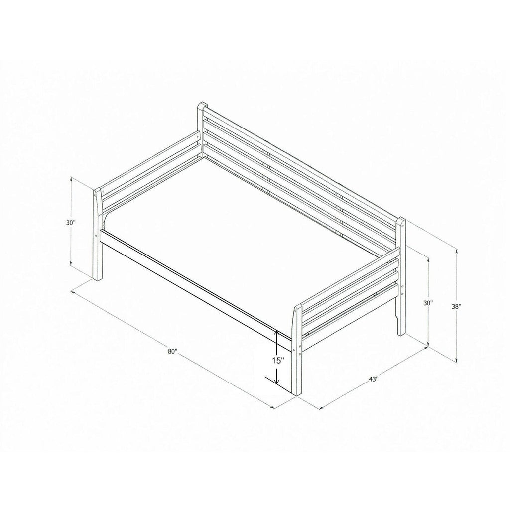 Lit de repos Somette Boho avec lit escamotable supplémentaire (matelas non inclus)