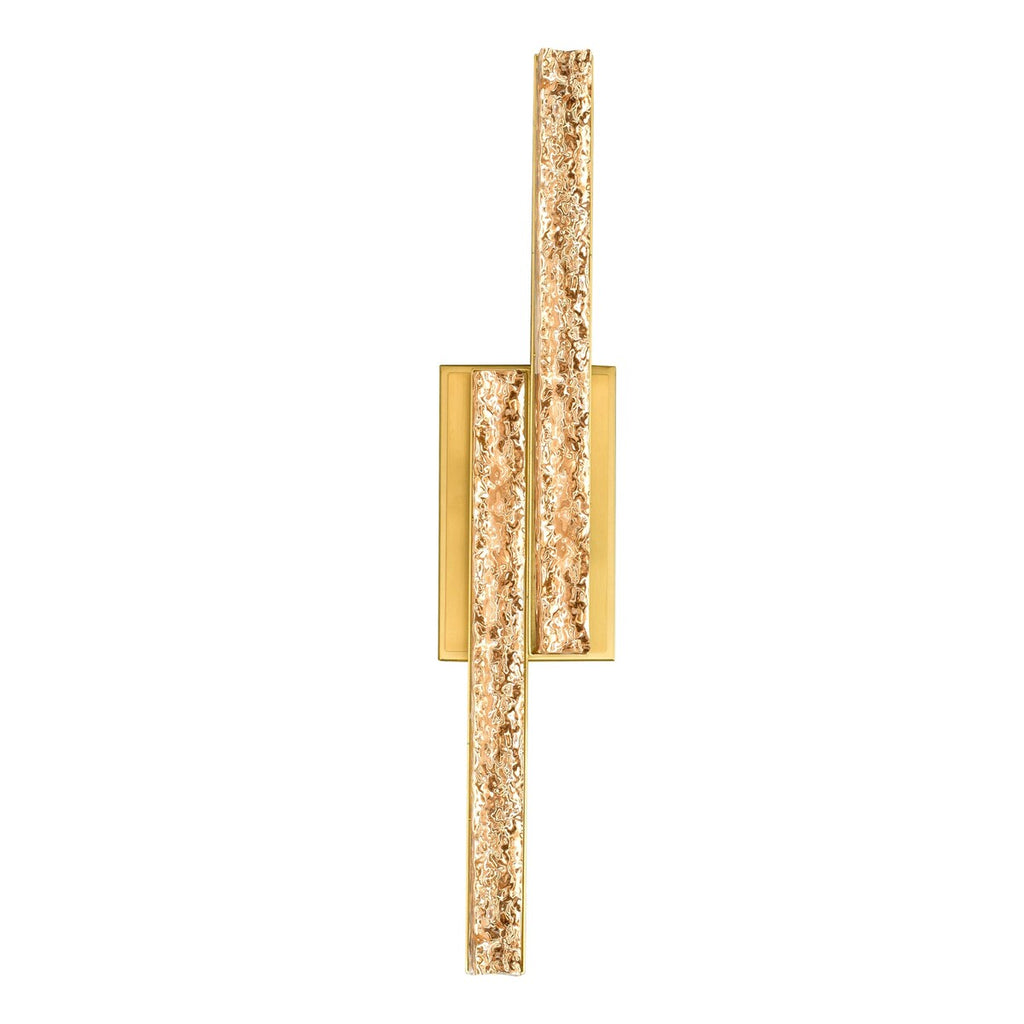 Applique de vanité à LED intégrée en laiton Stagger