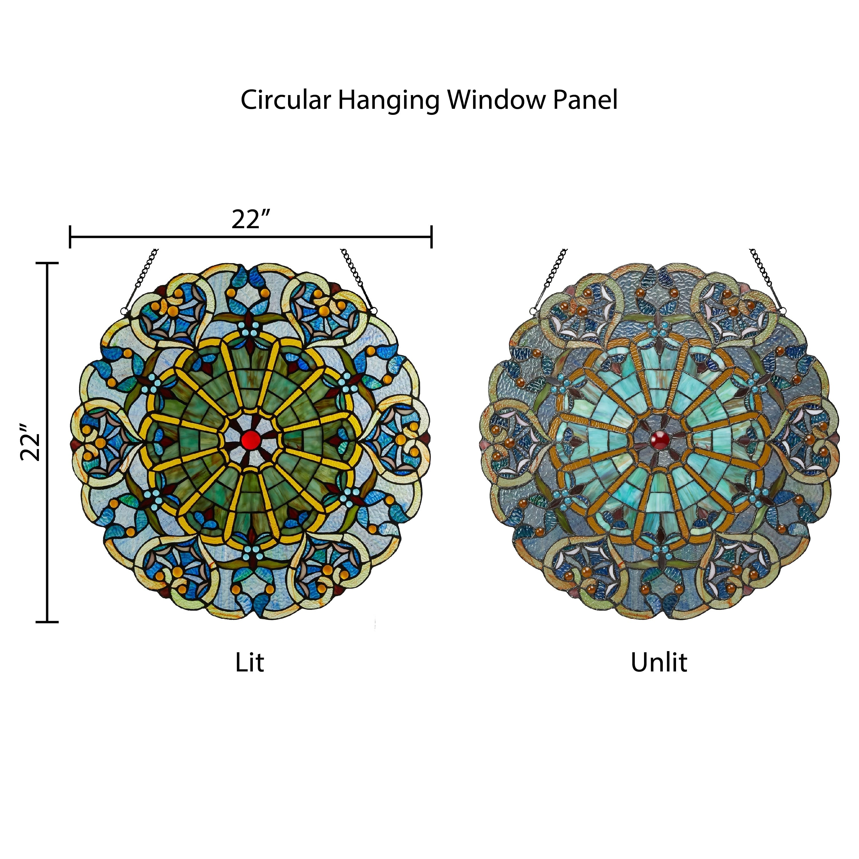 Panneau de vitrail victorien 22 H par River of Goods