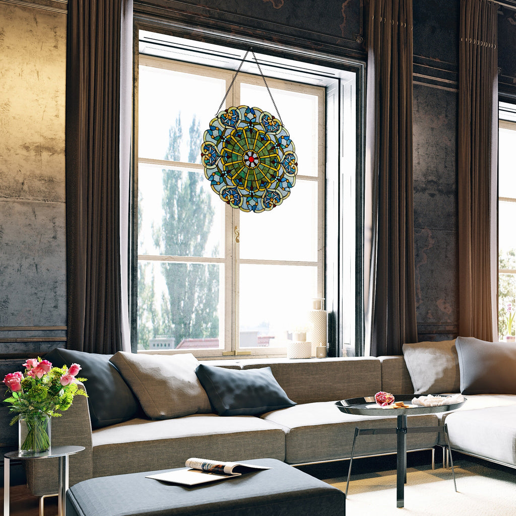 Panneau de vitrail victorien 22 H par River of Goods