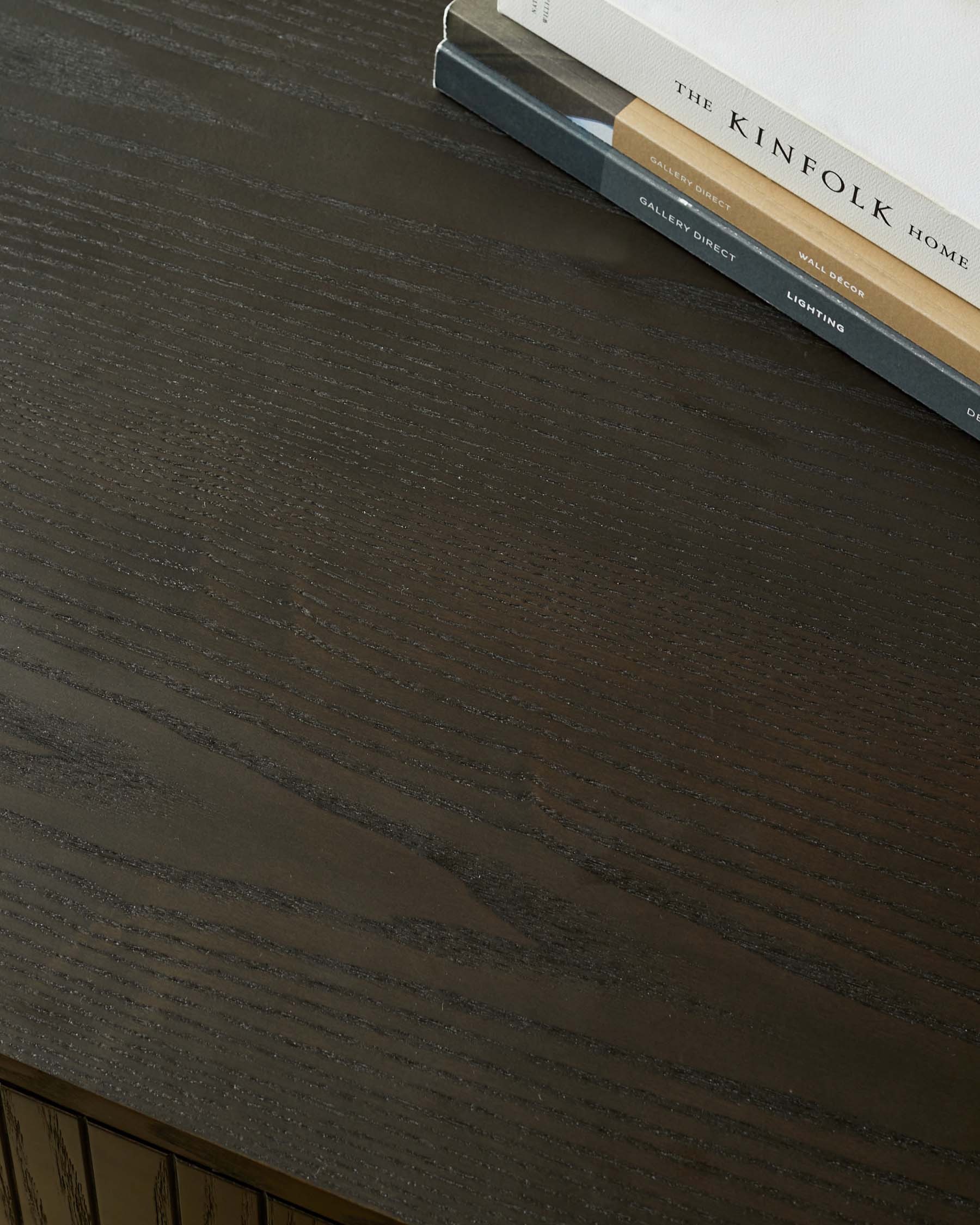 Table de chevet Toronto en frêne foncé à 2 tiroirs