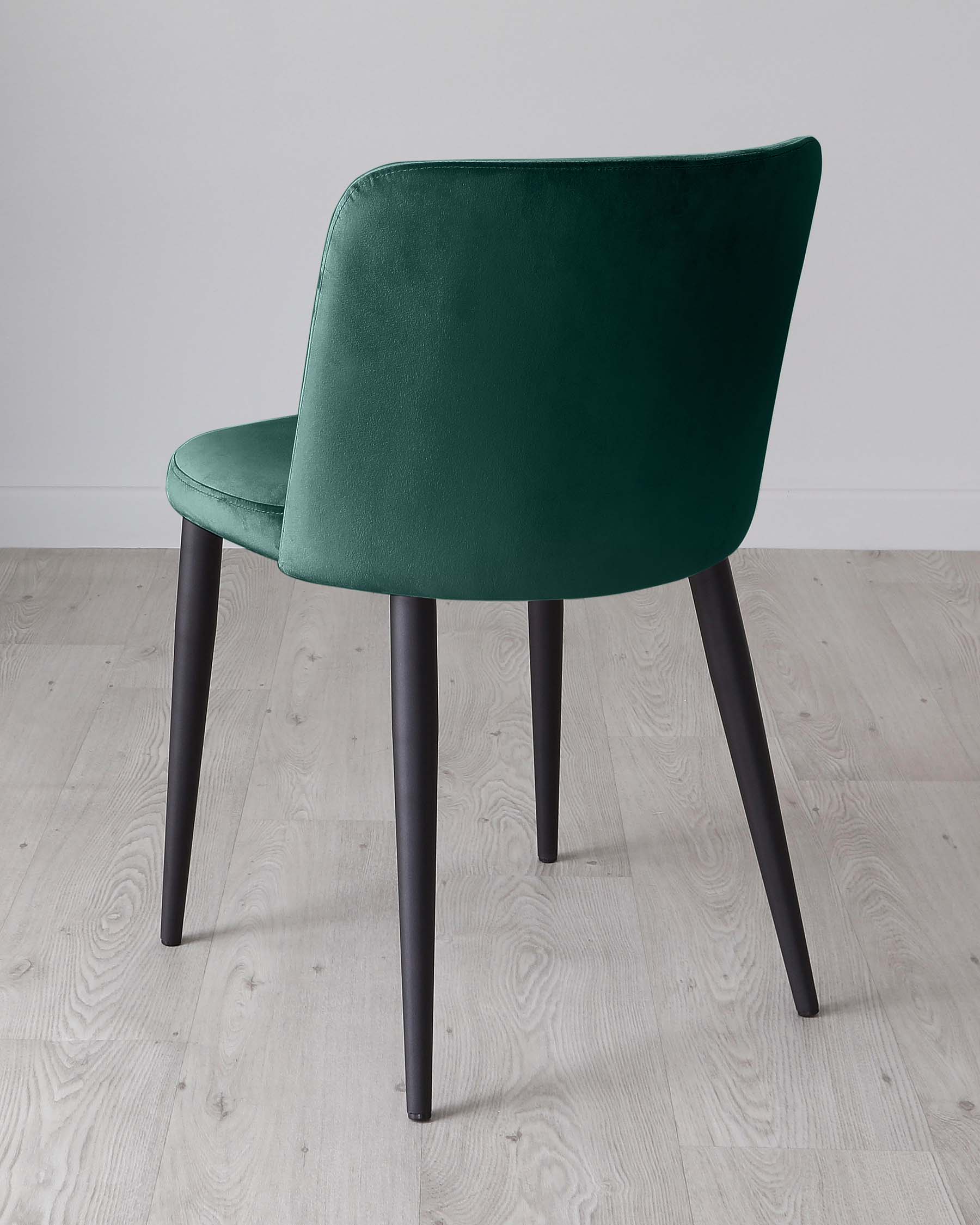 Chaise de salle à manger Trinny en velours vert foncé