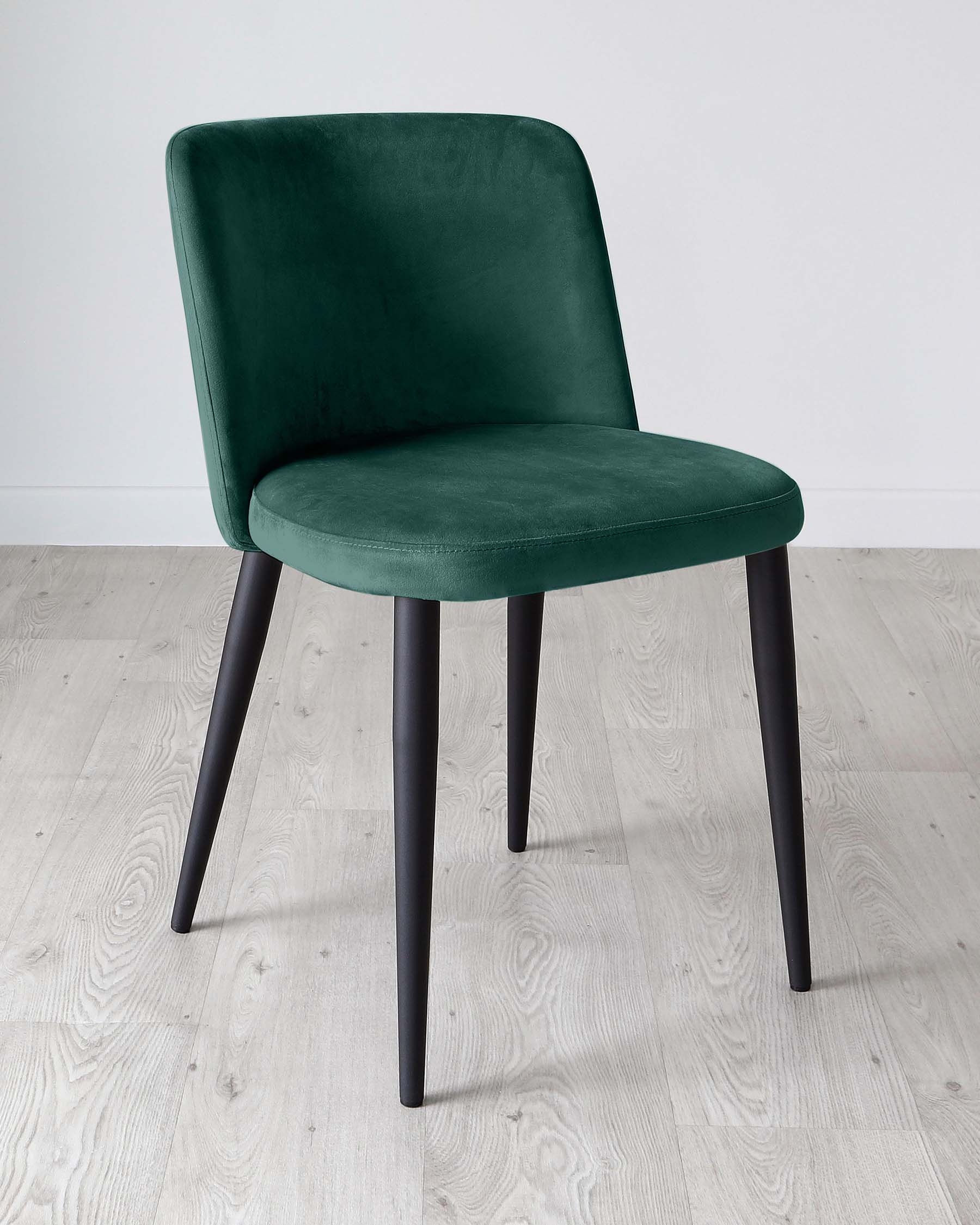 Chaise de salle à manger Trinny en velours vert foncé
