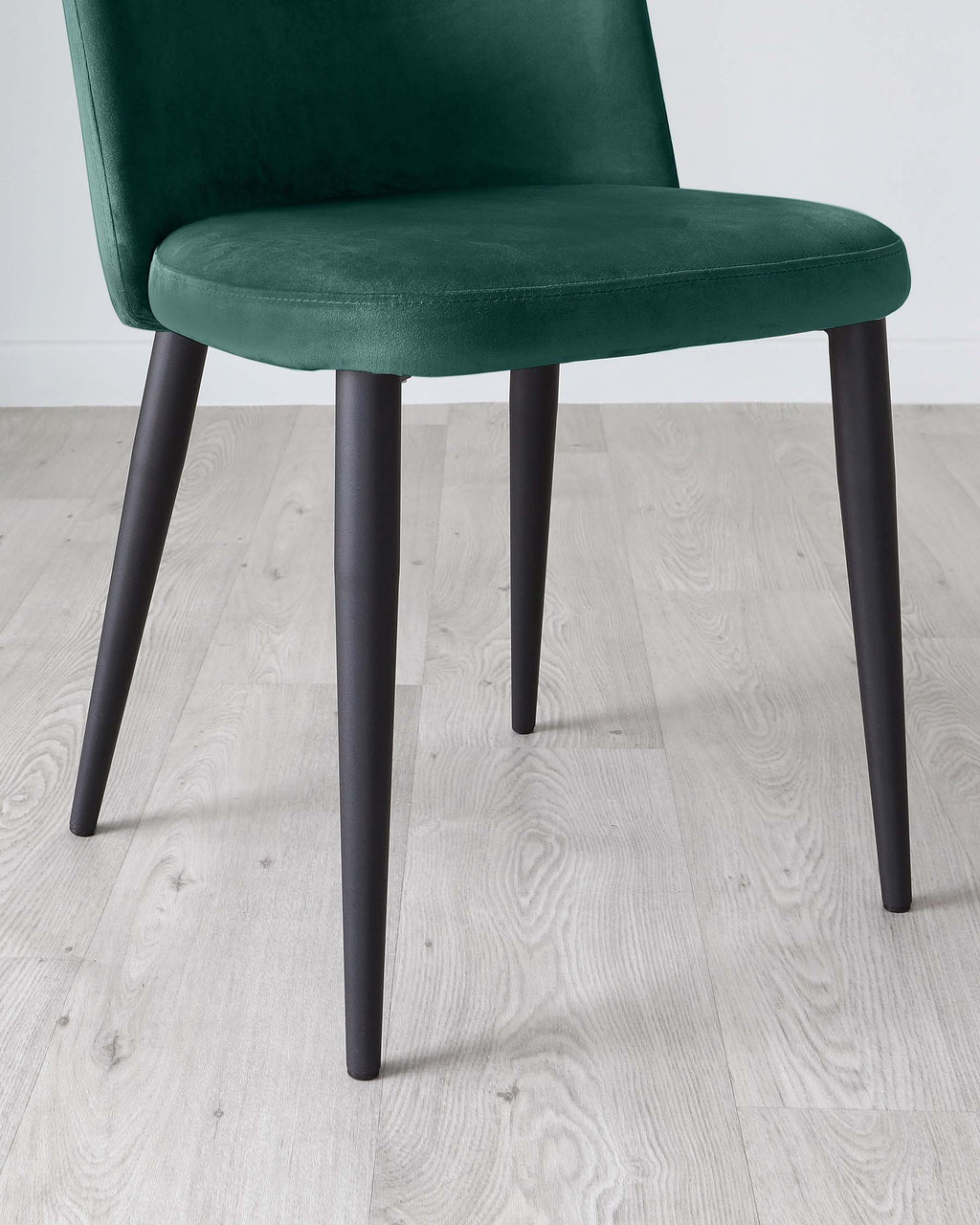 Chaise de salle à manger Trinny en velours vert foncé