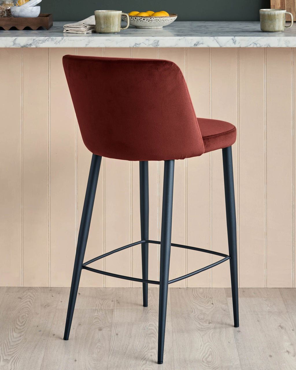 Tabouret de bar rouge caramel Trinny