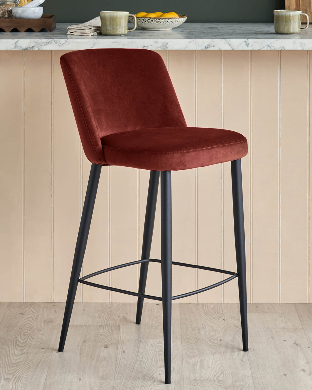 Tabouret de bar rouge caramel Trinny