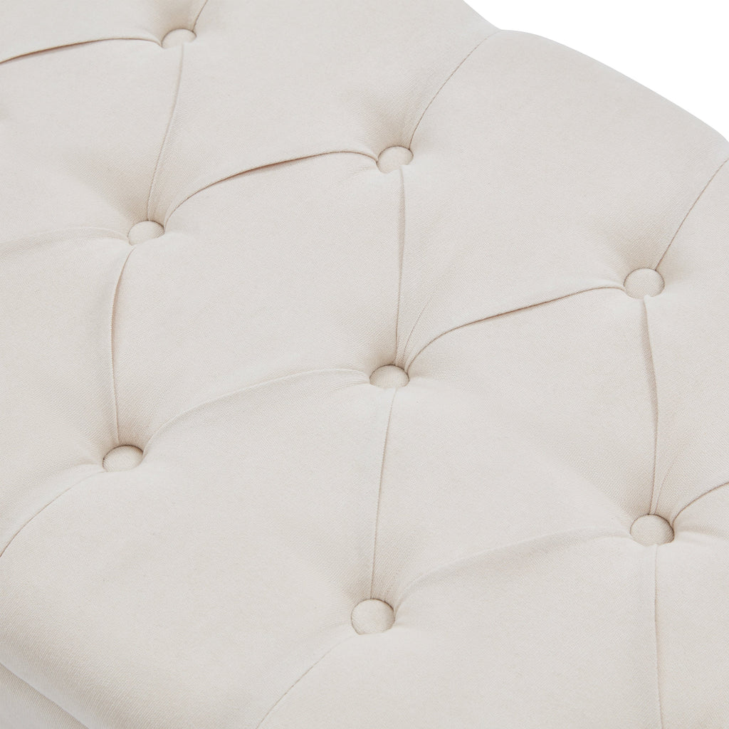 Banc de rangement rembourré, banc d'entrée avec dessus rabattable touffeté, 50,4 pouces