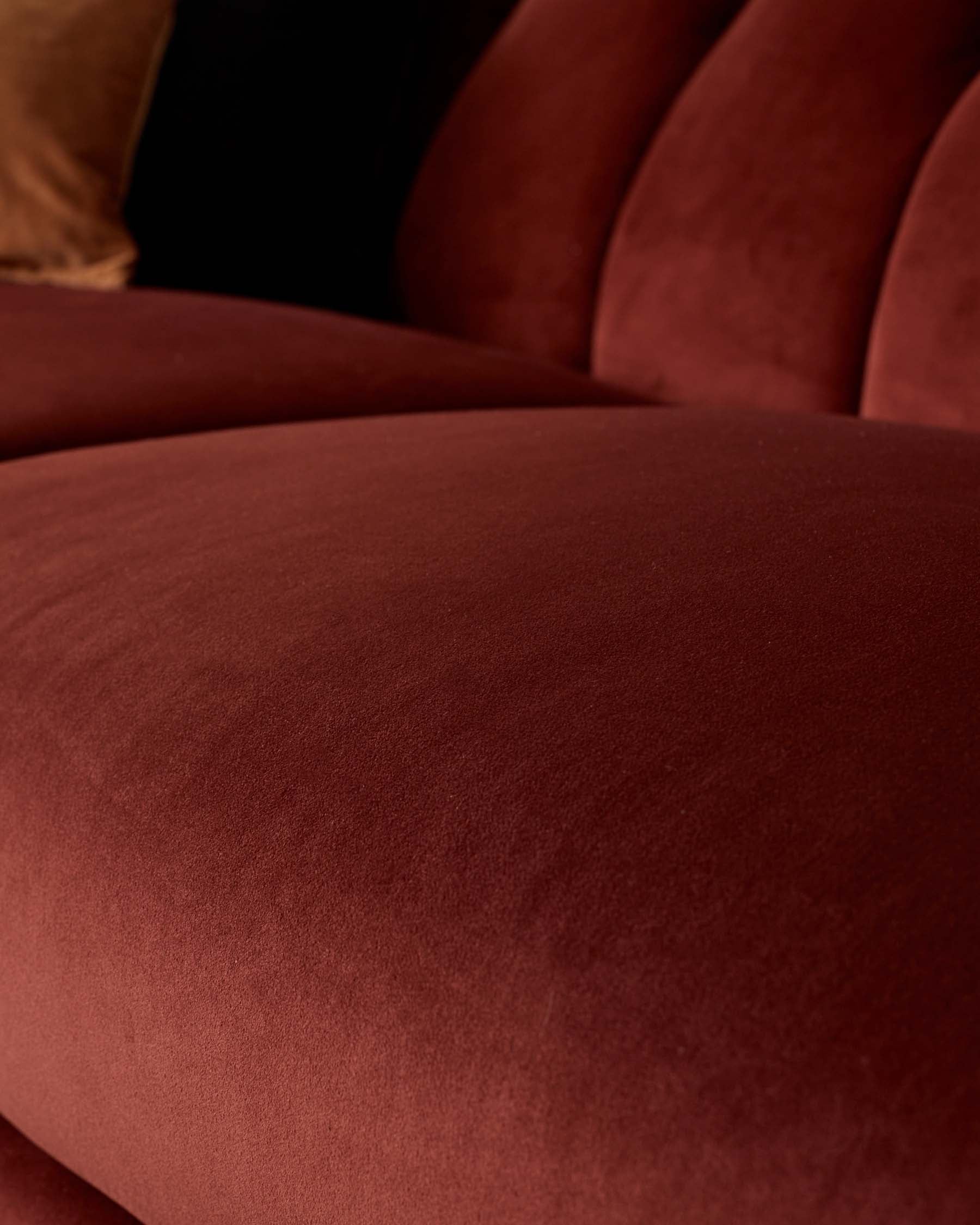 Canapé 2 places Valentina en velours rouge