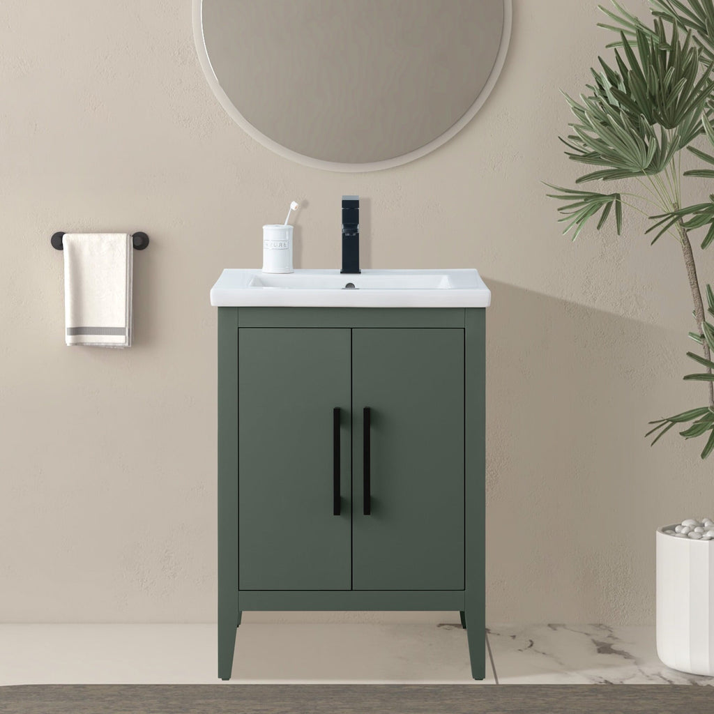 Meuble-lavabo simple Vanity Art 20, 24 ou 30 avec dessus en céramique