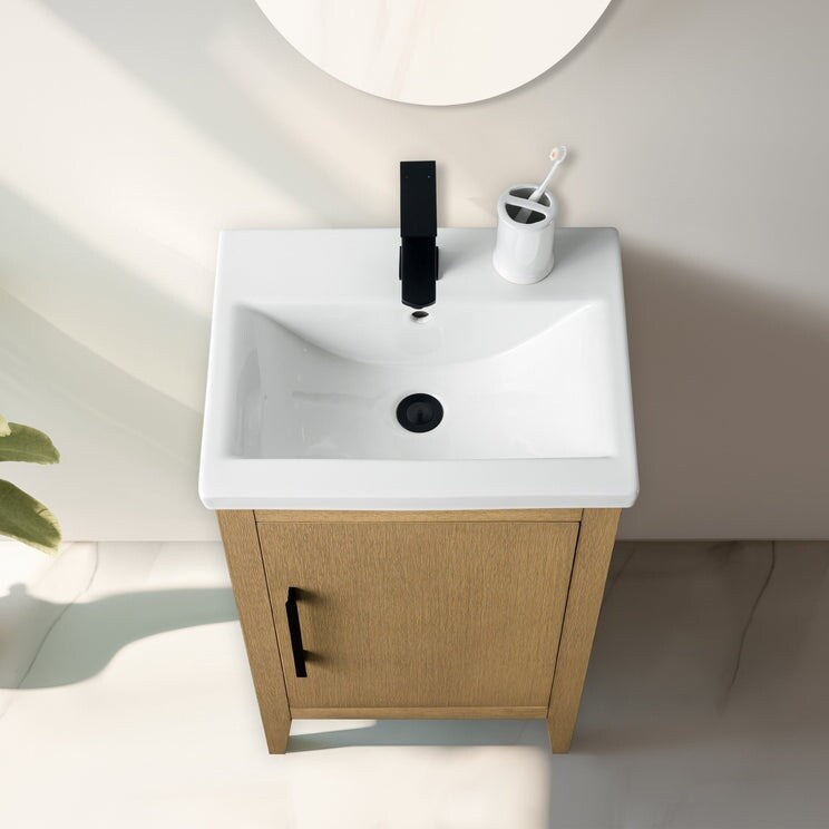 Meuble-lavabo simple Vanity Art 20, 24 ou 30 avec dessus en céramique