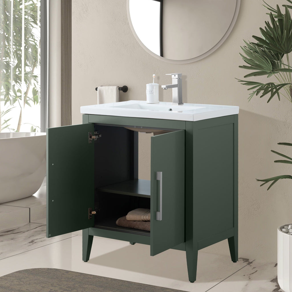 Meuble-lavabo simple Vanity Art 20, 24 ou 30 avec dessus en céramique