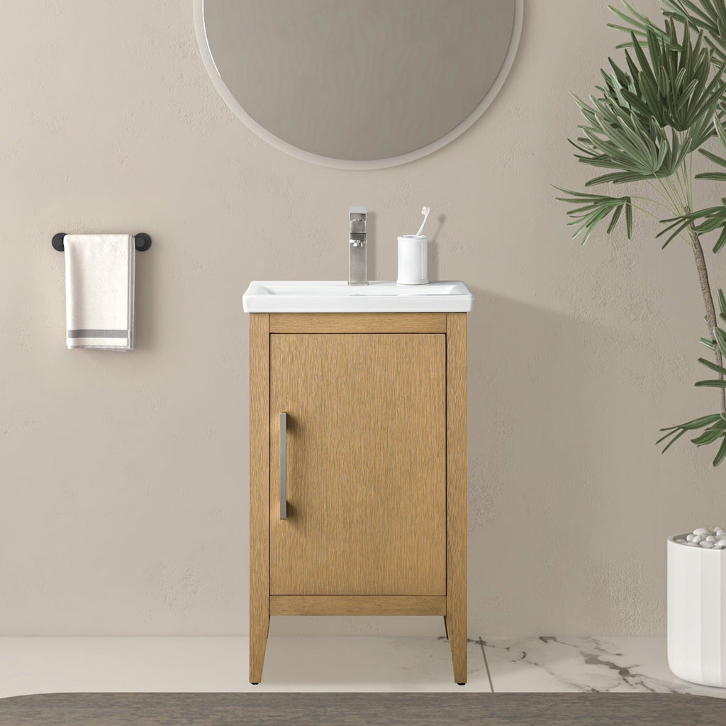 Meuble-lavabo simple Vanity Art 20, 24 ou 30 avec dessus en céramique