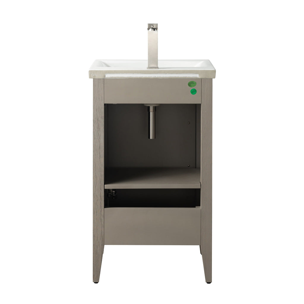 Meuble-lavabo simple Vanity Art 20, 24 ou 30 avec dessus en céramique