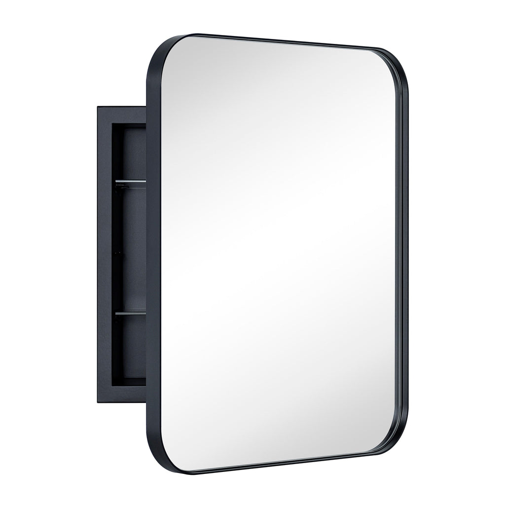 Armoire à pharmacie encastrée TEHOME WH avec miroir et étagères réglables