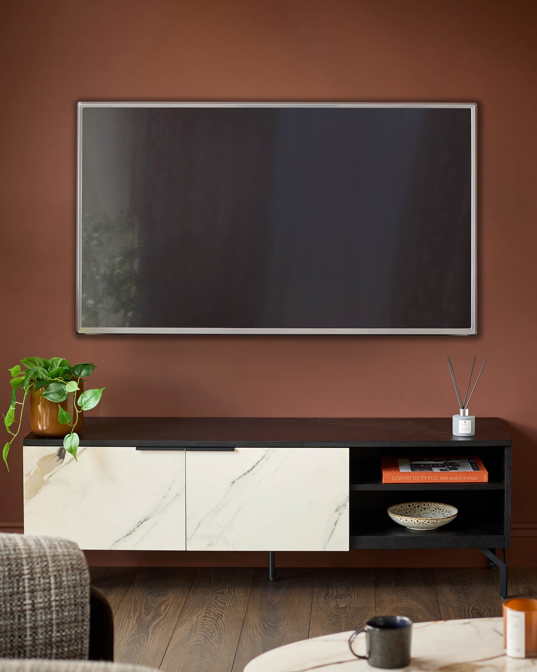 Meuble TV en céramique naturelle Winslow