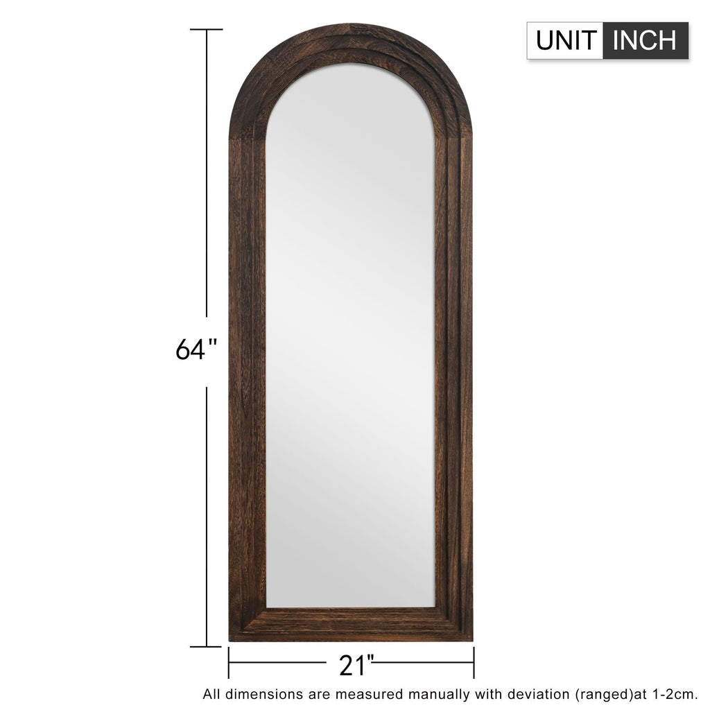 Miroir mural en bois de style échelle - 64 x 21 cm