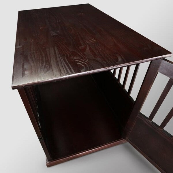 Table d'appoint en bois pour cage pour animaux de compagnie avec porte verrouillable