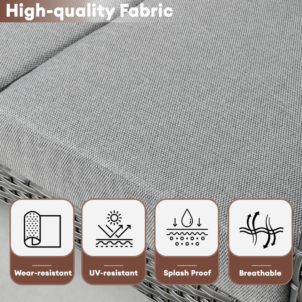 Ensemble de conversation de 4 pièces pour patio extérieur XIZZI avec table