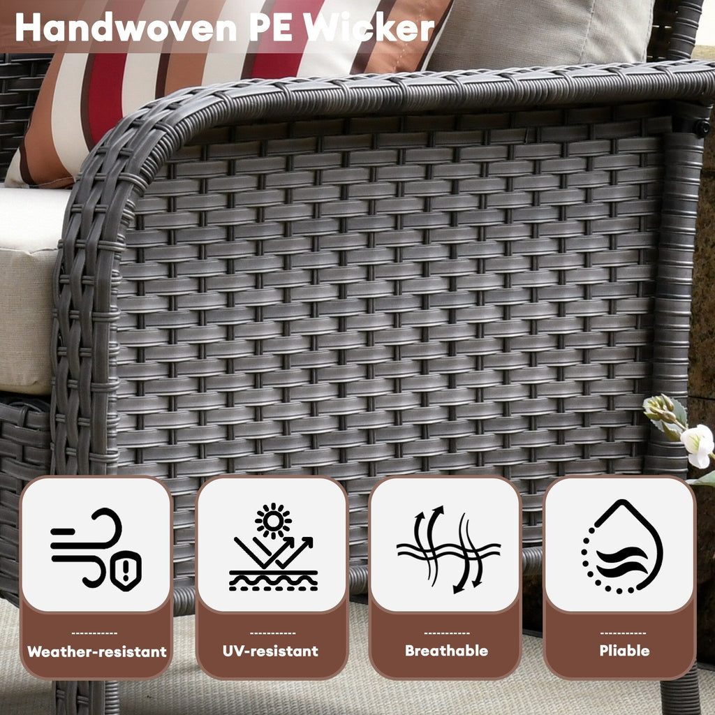 Ensemble de conversation de 4 pièces pour patio extérieur XIZZI avec table