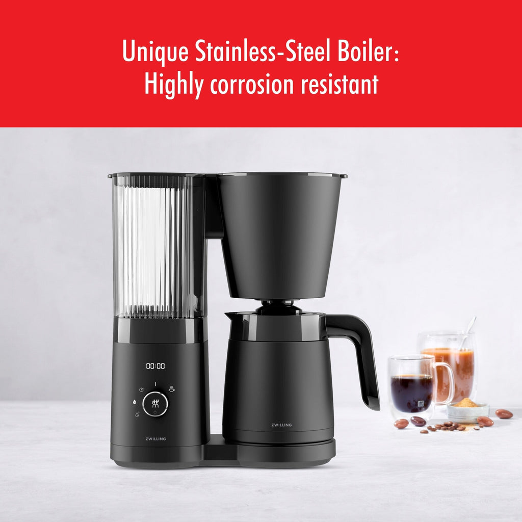 Cafetière filtre ZWILLING Enfinigy avec carafe isotherme 10 tasses, récompensée par la norme SCA Golden Cup - 2,5 pintes