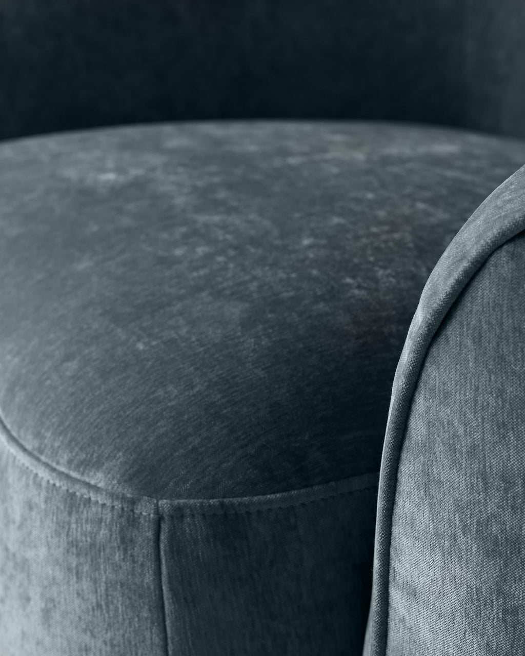 Canapé 3 places Zoey en tissu bleu-gris